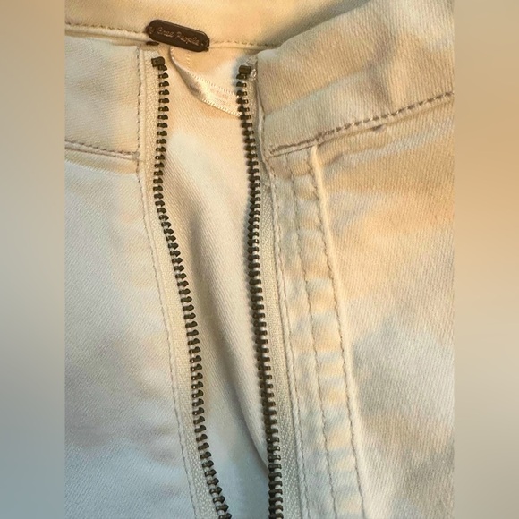 Free People White Front Zipper Up Mini Skirt - Picture 7 of 8